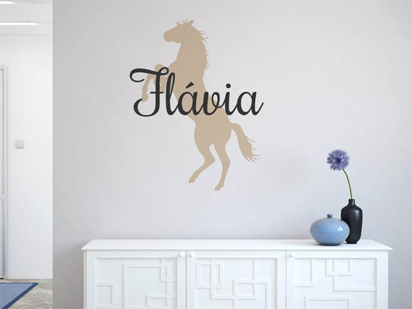 Wandtattoo Flávia mit Pferd