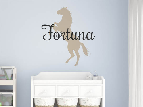 Wandtattoo Fortuna mit Pferd