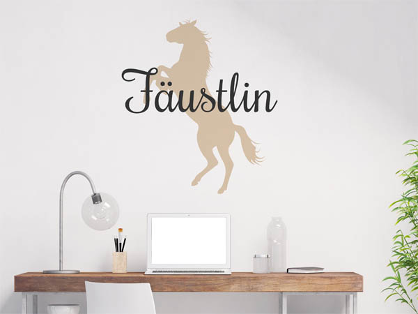 Wandtattoo Fäustlin mit Pferd
