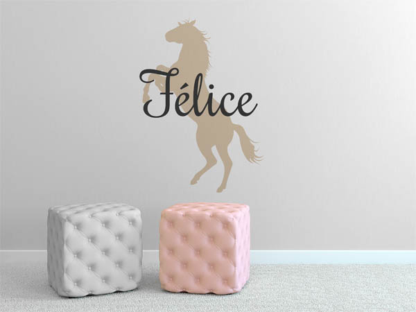 Wandtattoo Félice mit Pferd