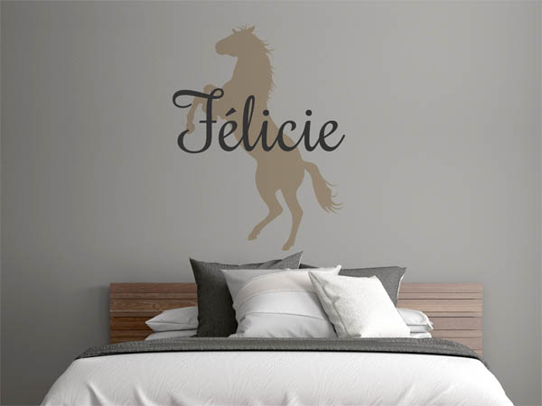 Wandtattoo Félicie mit Pferd