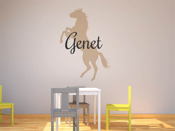 Wandtattoo Genet mit Pferd