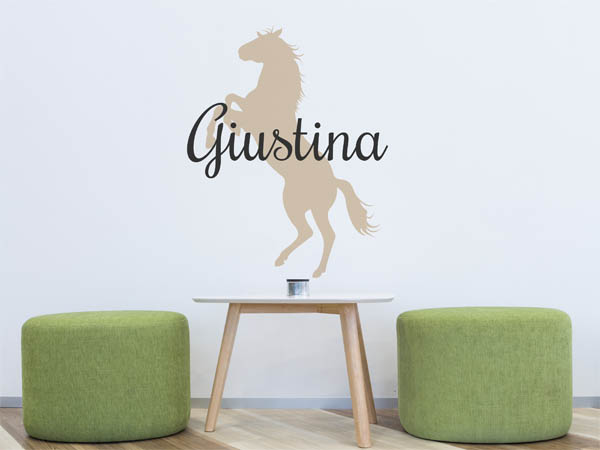 Wandtattoo Giustina mit Pferd
