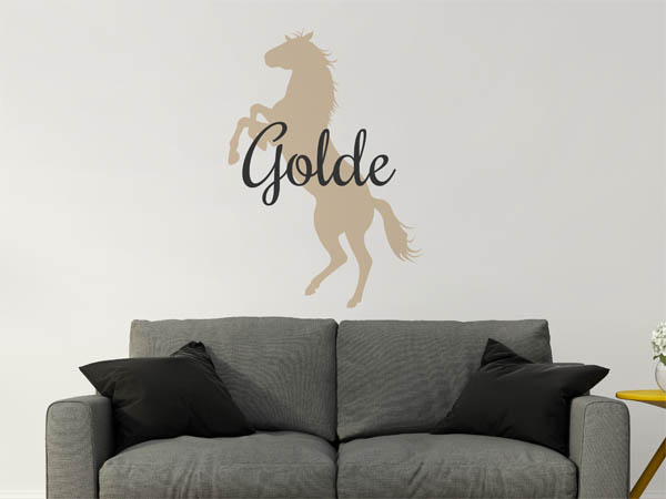 Wandtattoo Golde mit Pferd