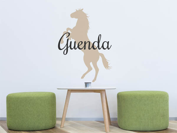 Wandtattoo Guenda mit Pferd
