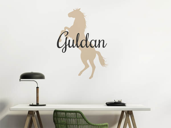 Wandtattoo Guldan mit Pferd