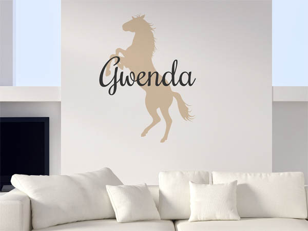 Wandtattoo Gwenda mit Pferd