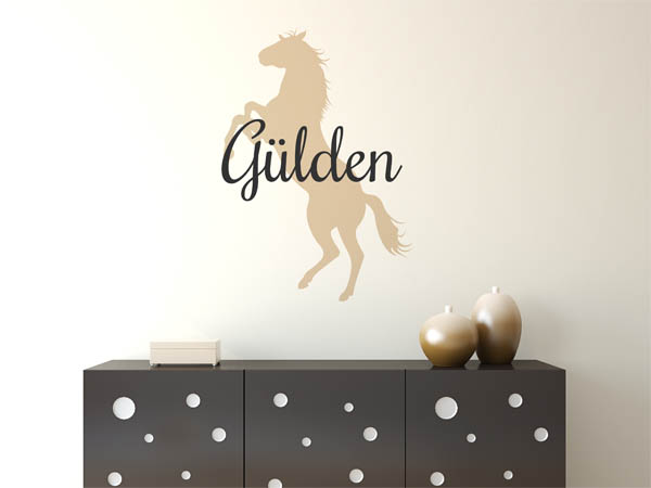 Wandtattoo Gülden mit Pferd