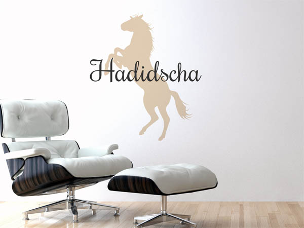Wandtattoo Hadidscha mit Pferd