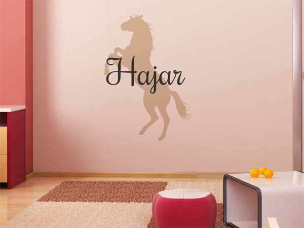 Wandtattoo Hajar mit Pferd