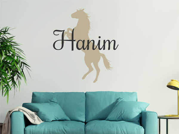 Wandtattoo Hanim mit Pferd