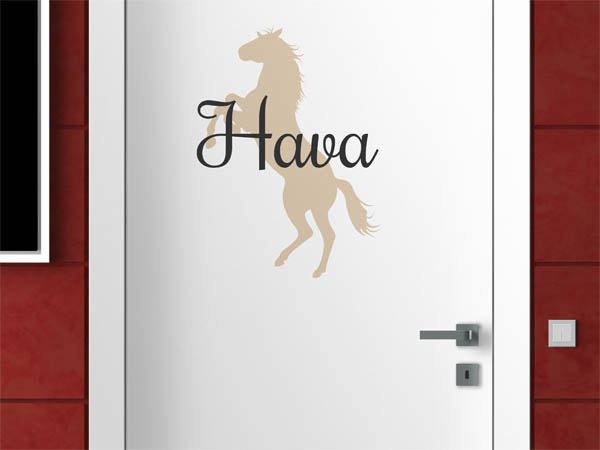 Wandtattoo Hava mit Pferd