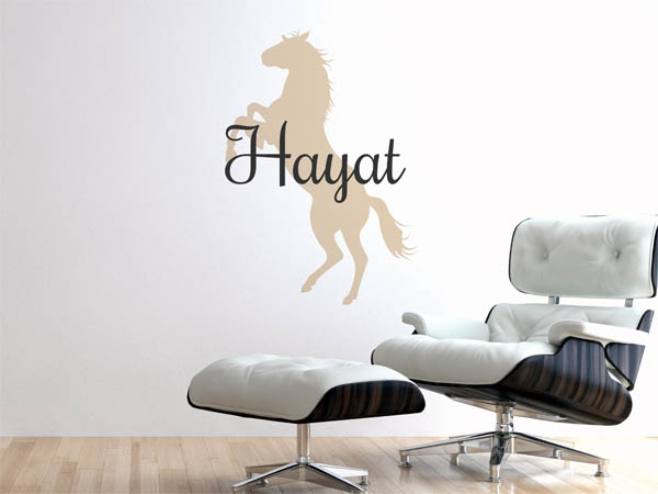 Wandtattoo Hayat mit Pferd