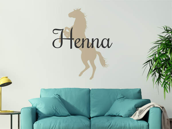 Wandtattoo Henna mit Pferd