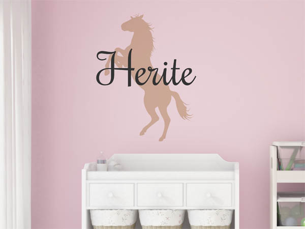 Wandtattoo Herite mit Pferd