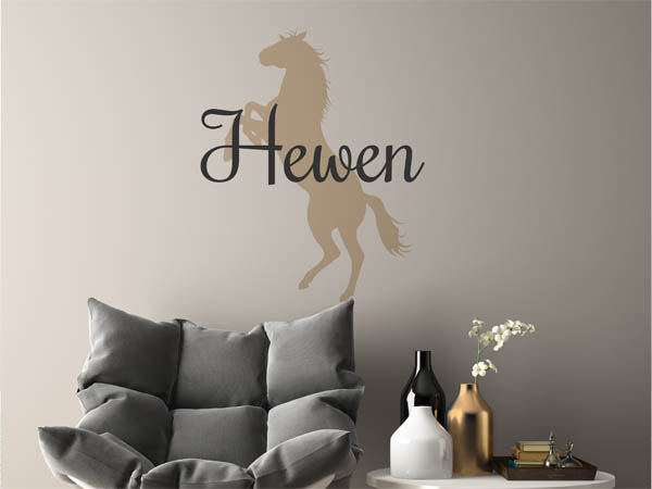 Wandtattoo Hewen mit Pferd