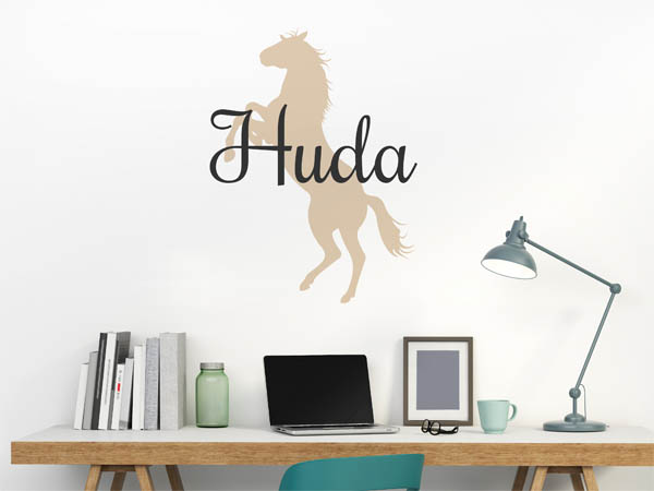 Wandtattoo Huda mit Pferd