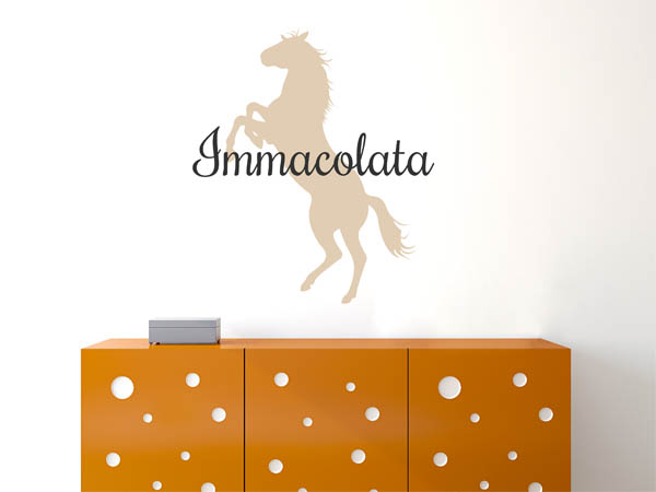 Wandtattoo Immacolata mit Pferd