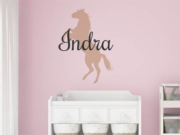 Wandtattoo Indra mit Pferd