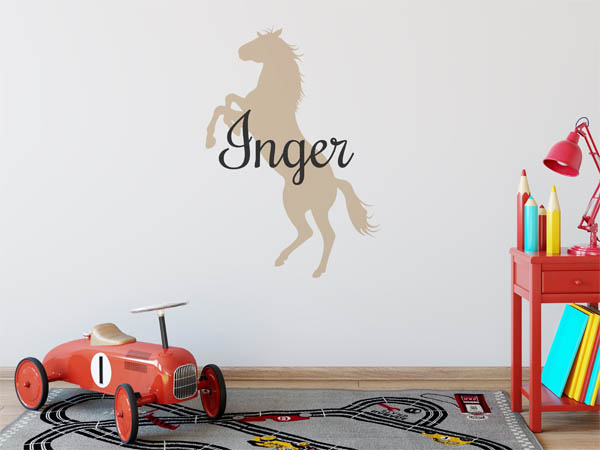 Wandtattoo Inger mit Pferd