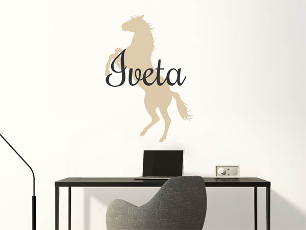 Wandtattoo Iveta mit Pferd