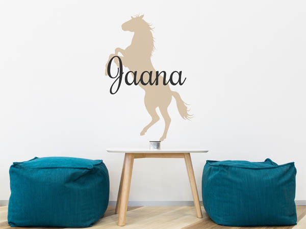Wandtattoo Jaana mit Pferd