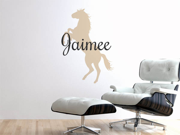 Wandtattoo Jaimee mit Pferd