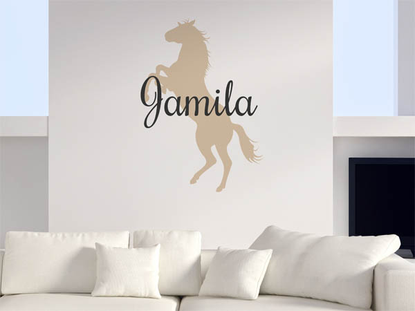Wandtattoo Jamila mit Pferd