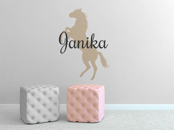 Wandtattoo Janika mit Pferd