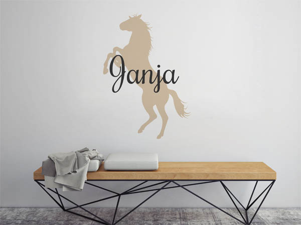 Wandtattoo Janja mit Pferd