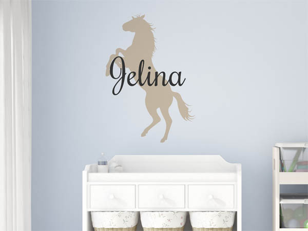 Wandtattoo Jelina mit Pferd