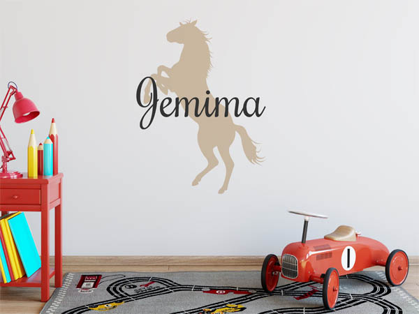 Wandtattoo Jemima mit Pferd
