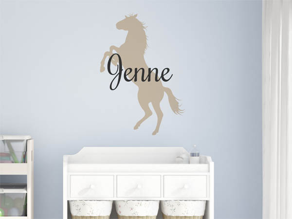Wandtattoo Jenne mit Pferd