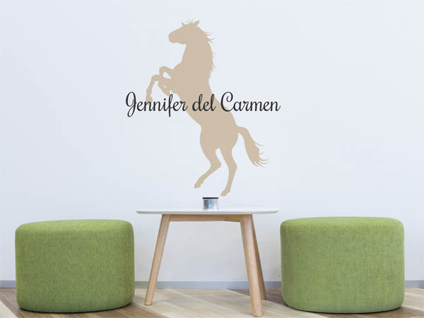 Wandtattoo Jennifer del Carmen mit Pferd