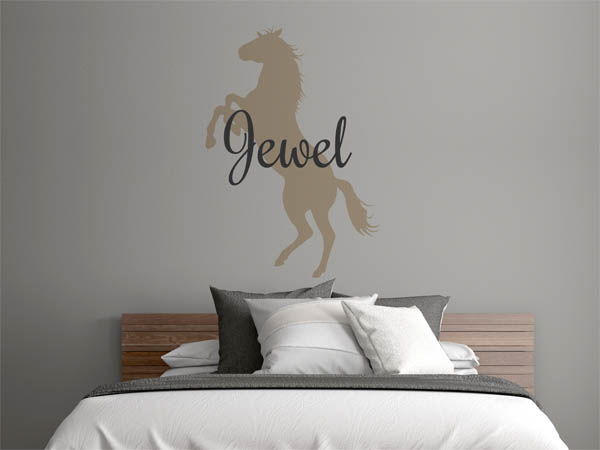 Wandtattoo Jewel mit Pferd