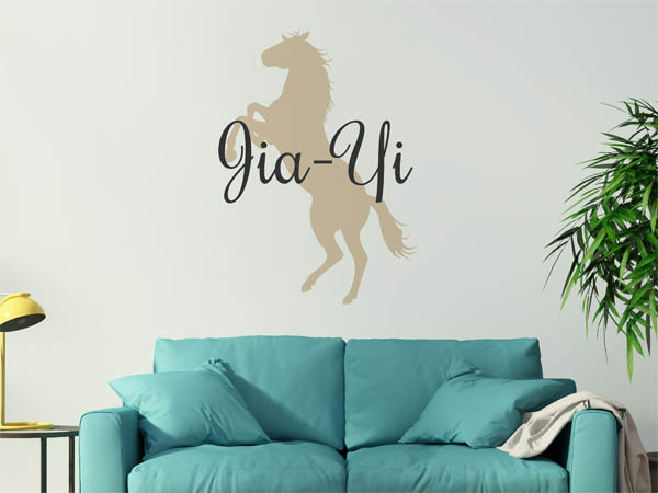 Wandtattoo Jia-Yi mit Pferd