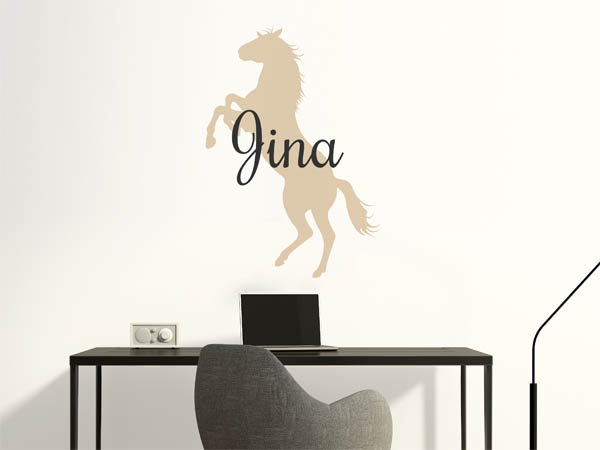Wandtattoo Jina mit Pferd