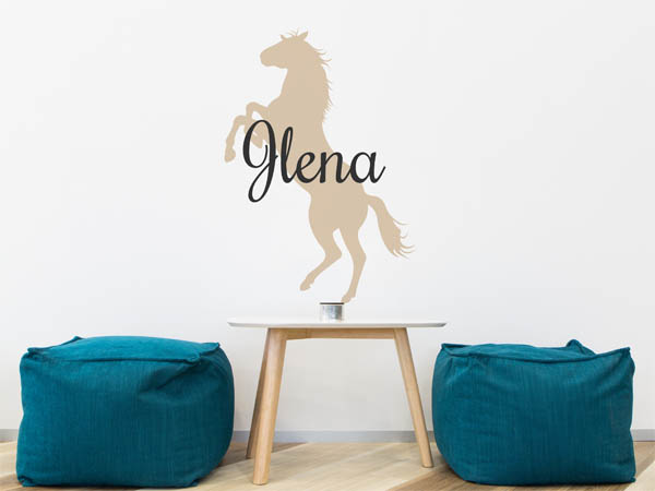 Wandtattoo Jlena mit Pferd