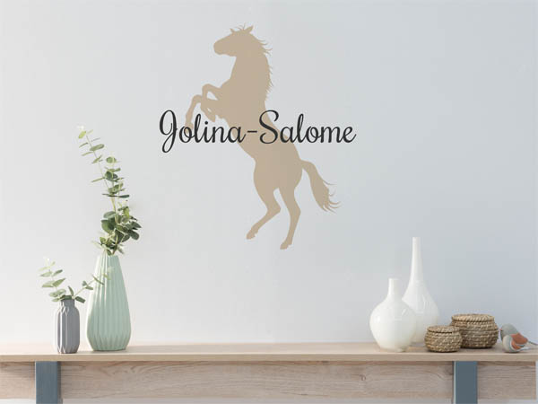 Wandtattoo Jolina-Salome mit Pferd