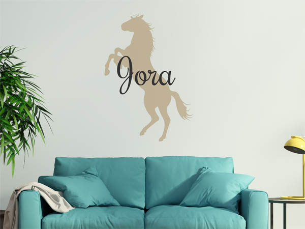Wandtattoo Jora mit Pferd