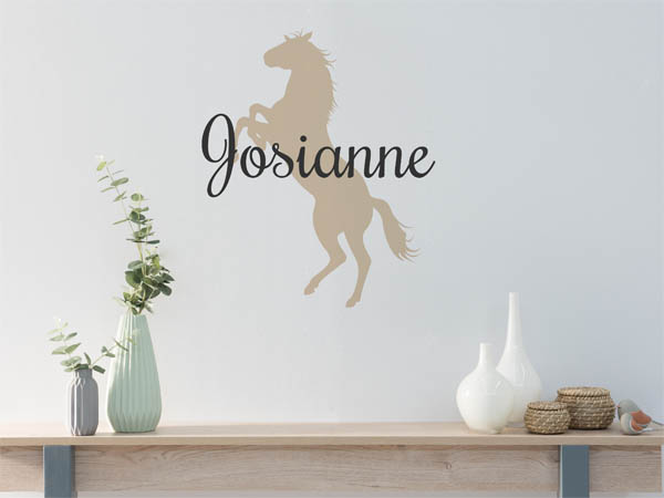 Wandtattoo Josianne mit Pferd