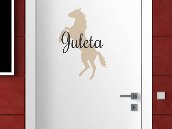 Wandtattoo Juleta mit Pferd