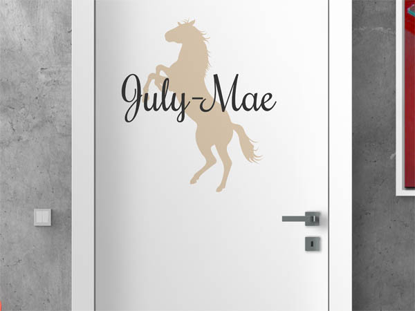 Wandtattoo July-Mae mit Pferd