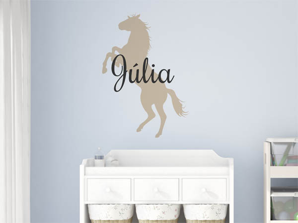 Wandtattoo Júlia mit Pferd