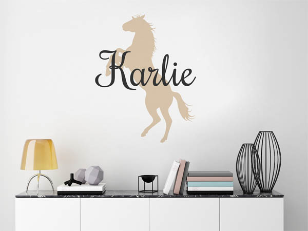 Wandtattoo Karlie mit Pferd
