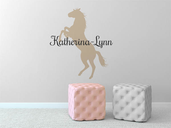 Wandtattoo Katherina-Lynn mit Pferd