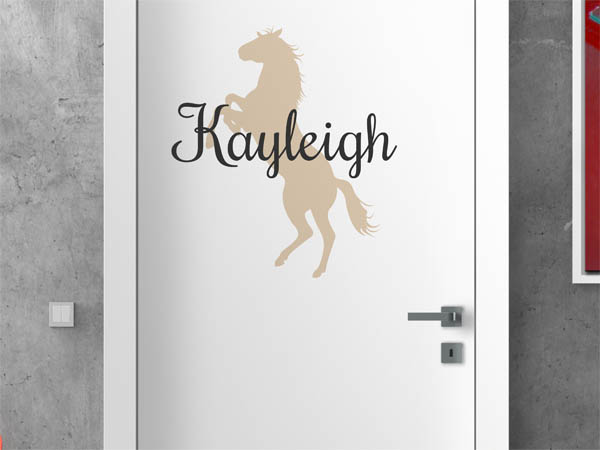 Wandtattoo Kayleigh mit Pferd