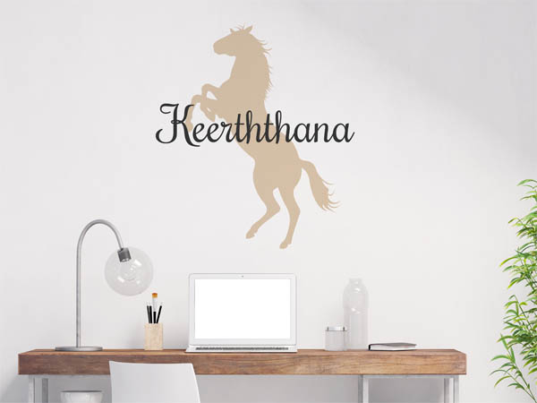 Wandtattoo Keerththana mit Pferd