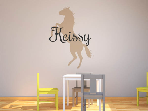 Wandtattoo Keissy mit Pferd