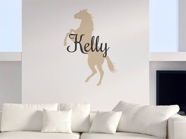 Wandtattoo Kelly mit Pferd